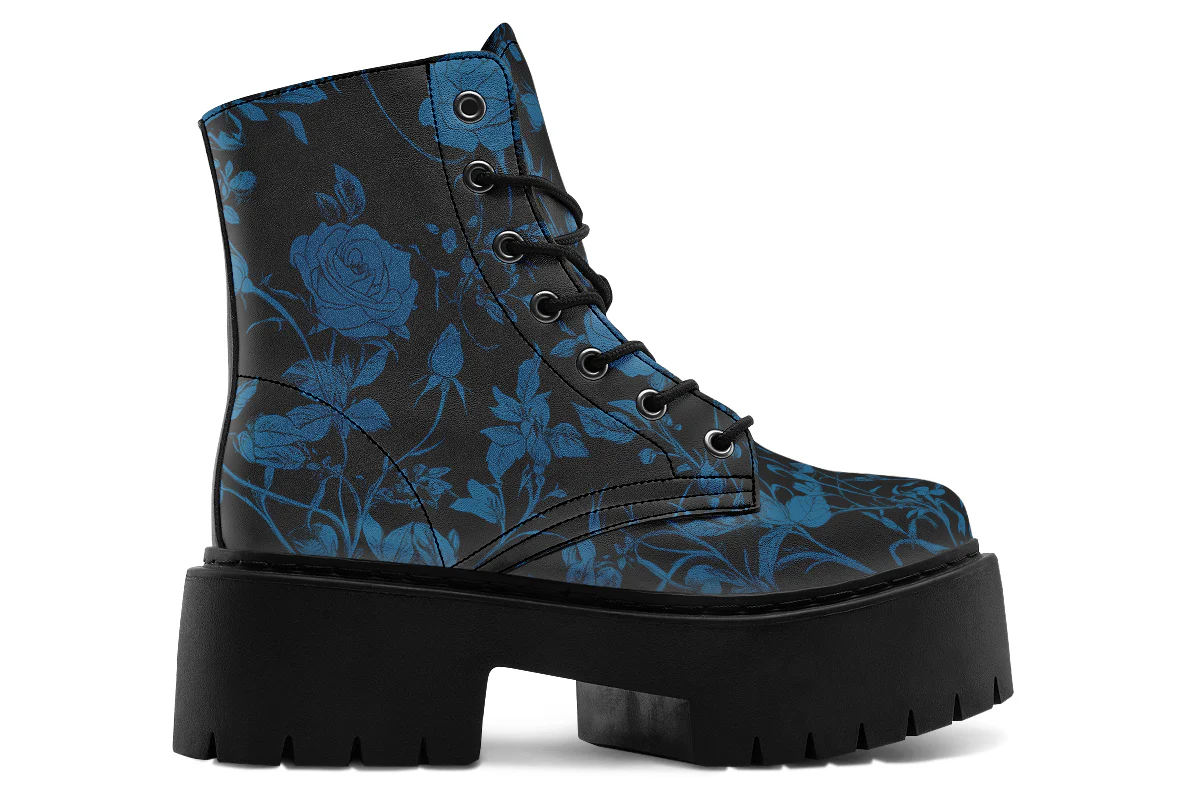 Midnight Rose Romance Platform Boots - Image 3