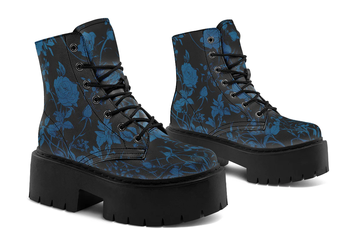 Midnight Rose Romance Platform Boots - Image 4