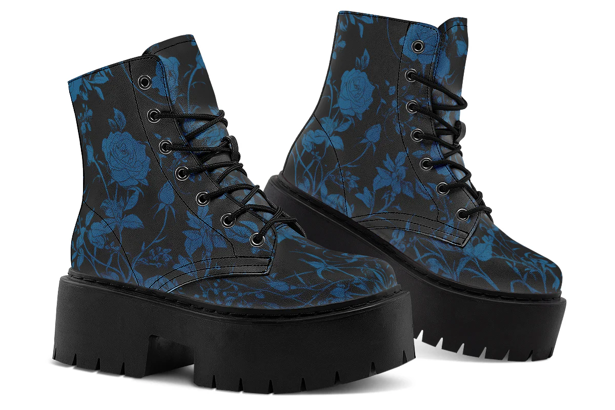 Midnight Rose Romance Platform Boots - Image 5