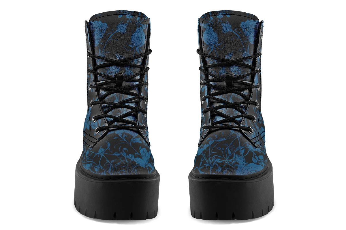 Midnight Rose Romance Platform Boots - Image 7