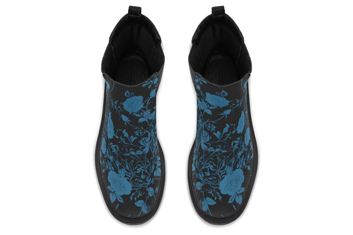 Midnight Rose Romance Platform Chelsea Boots - Image 8
