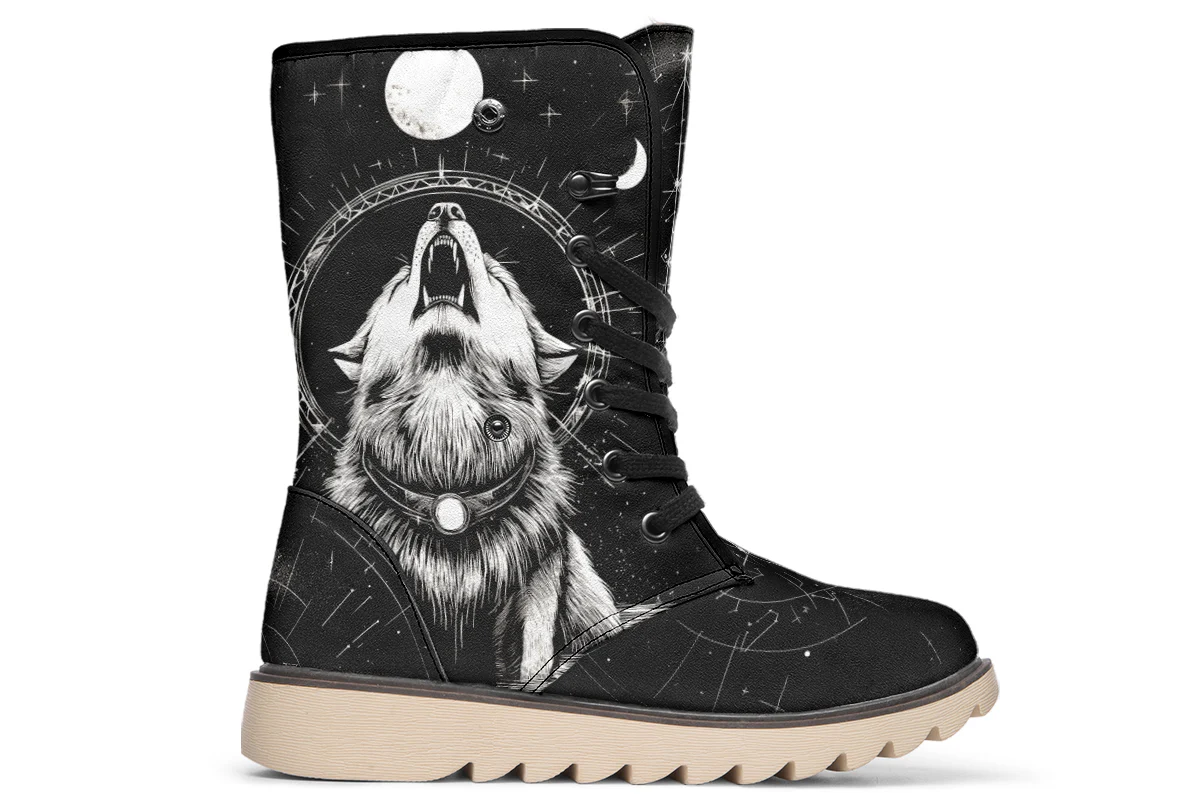 Moonbound Wolf Fold Over Winter Boots - Image 2