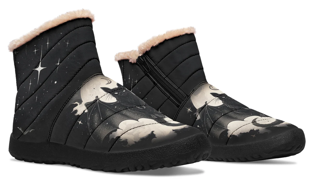 Moonlit Bat Comfy Winter Boots - Image 7
