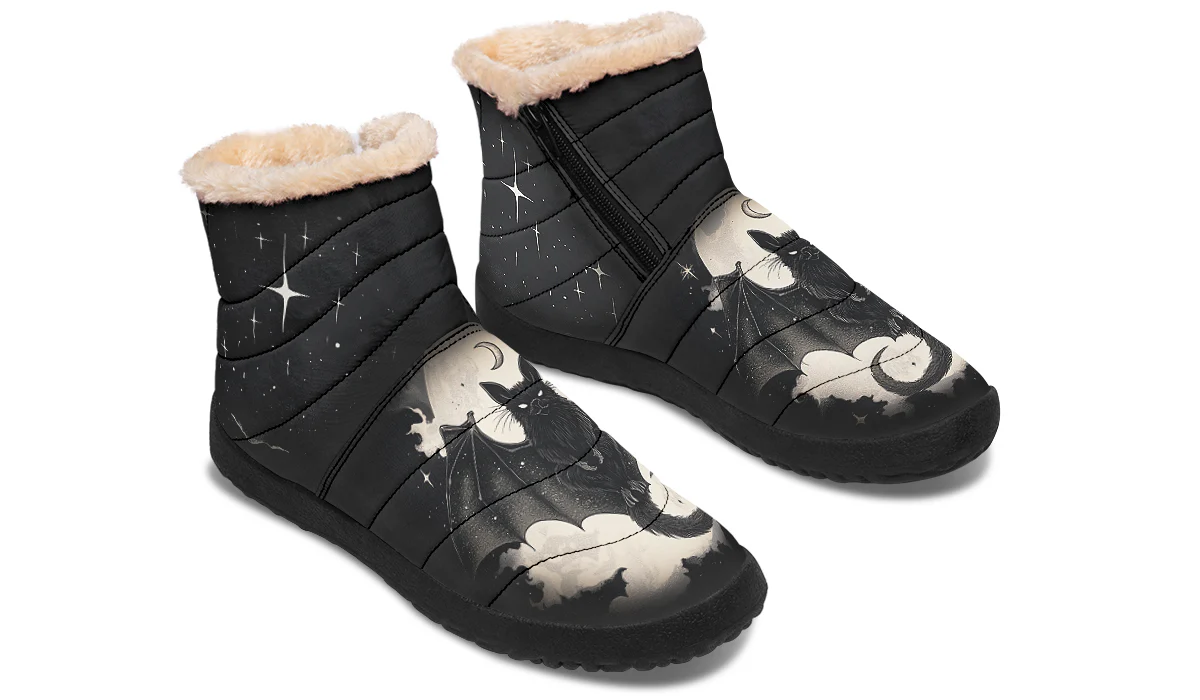 Moonlit Bat Comfy Winter Boots - Image 8
