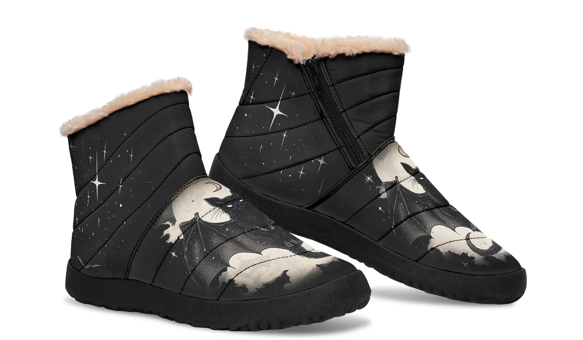 Moonlit Bat Comfy Winter Boots - Image 9