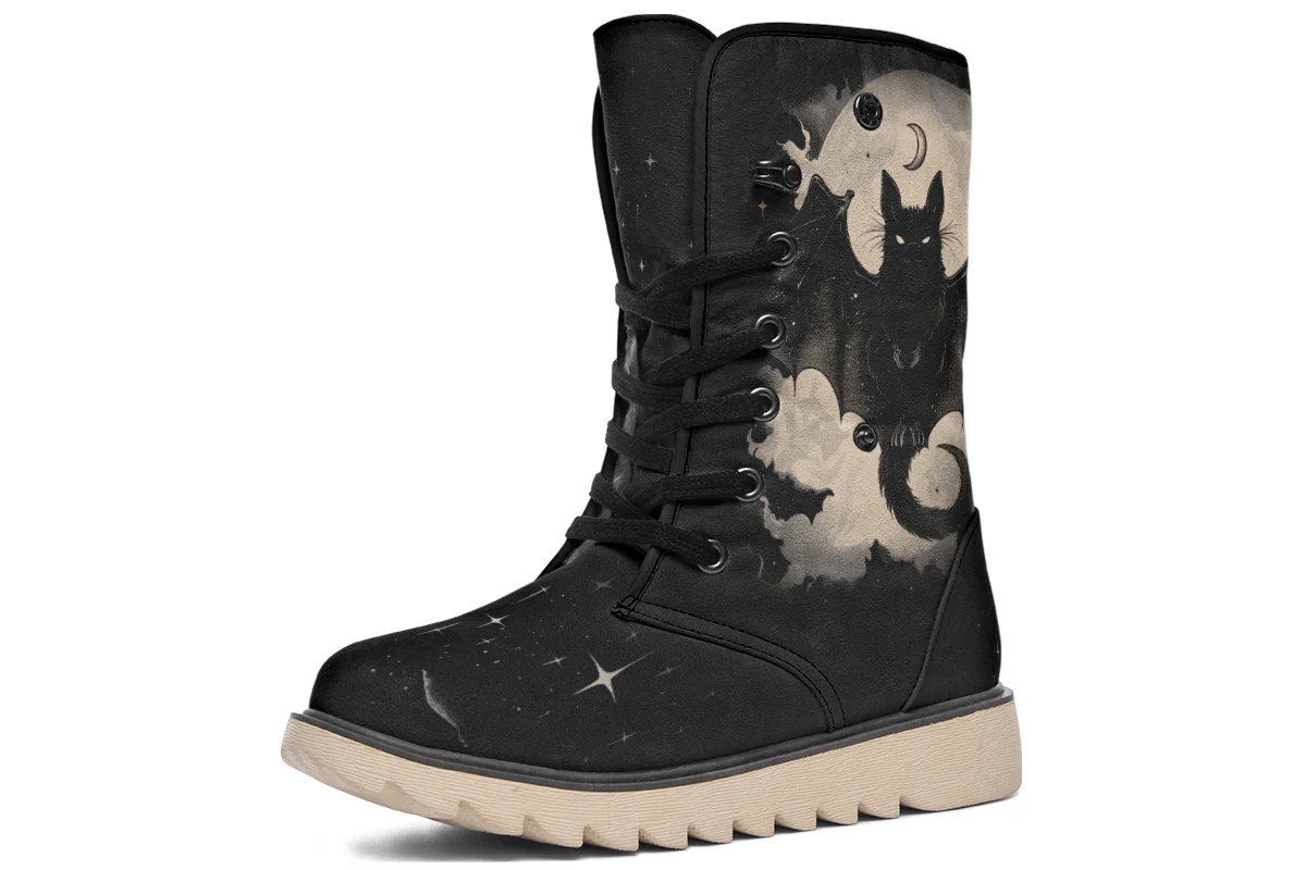 Moonlit Bat Fold Over Winter Boots - Image 3