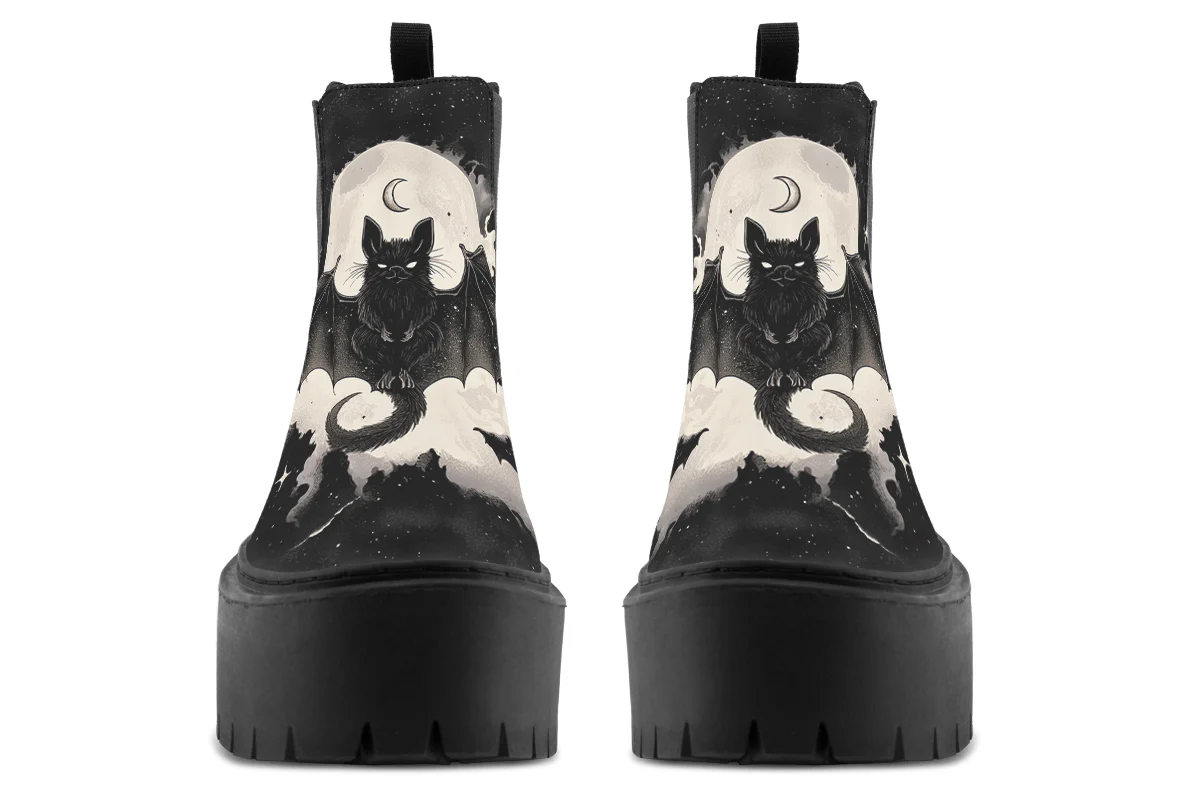 Moonlit Bat Platform Chelsea Boots - Image 7