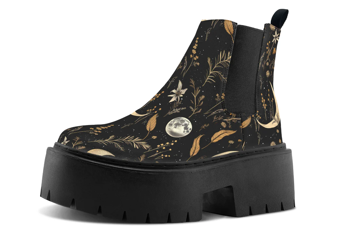Moonlit Botanica Platform Chelsea Boots - Image 3