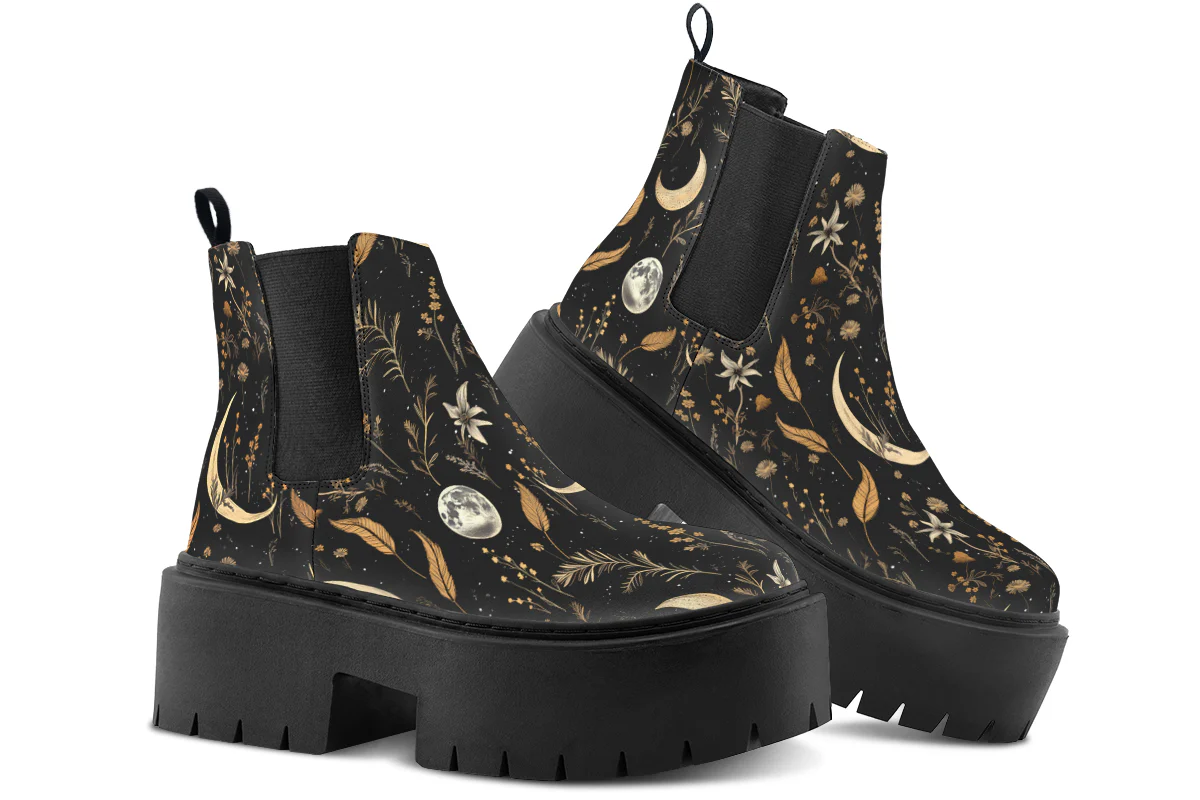 Moonlit Botanica Platform Chelsea Boots - Image 4