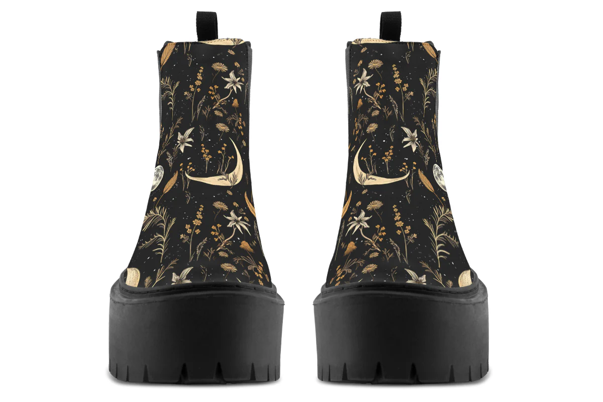 Moonlit Botanica Platform Chelsea Boots - Image 7
