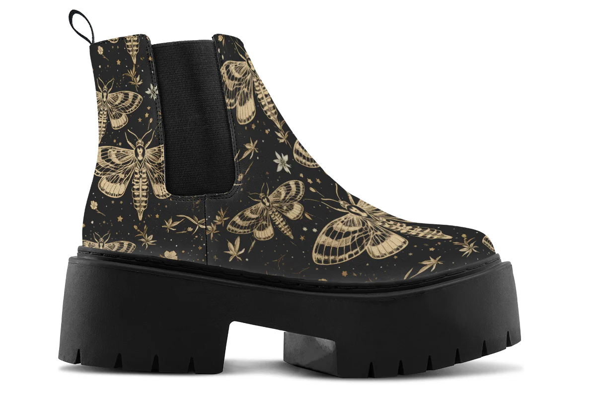 Moth Arcana Platform Chelsea Boots - Image 2