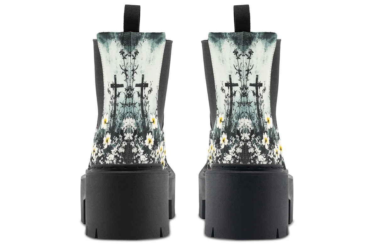 Mourning Petals Platform Chelsea Boots - Image 6