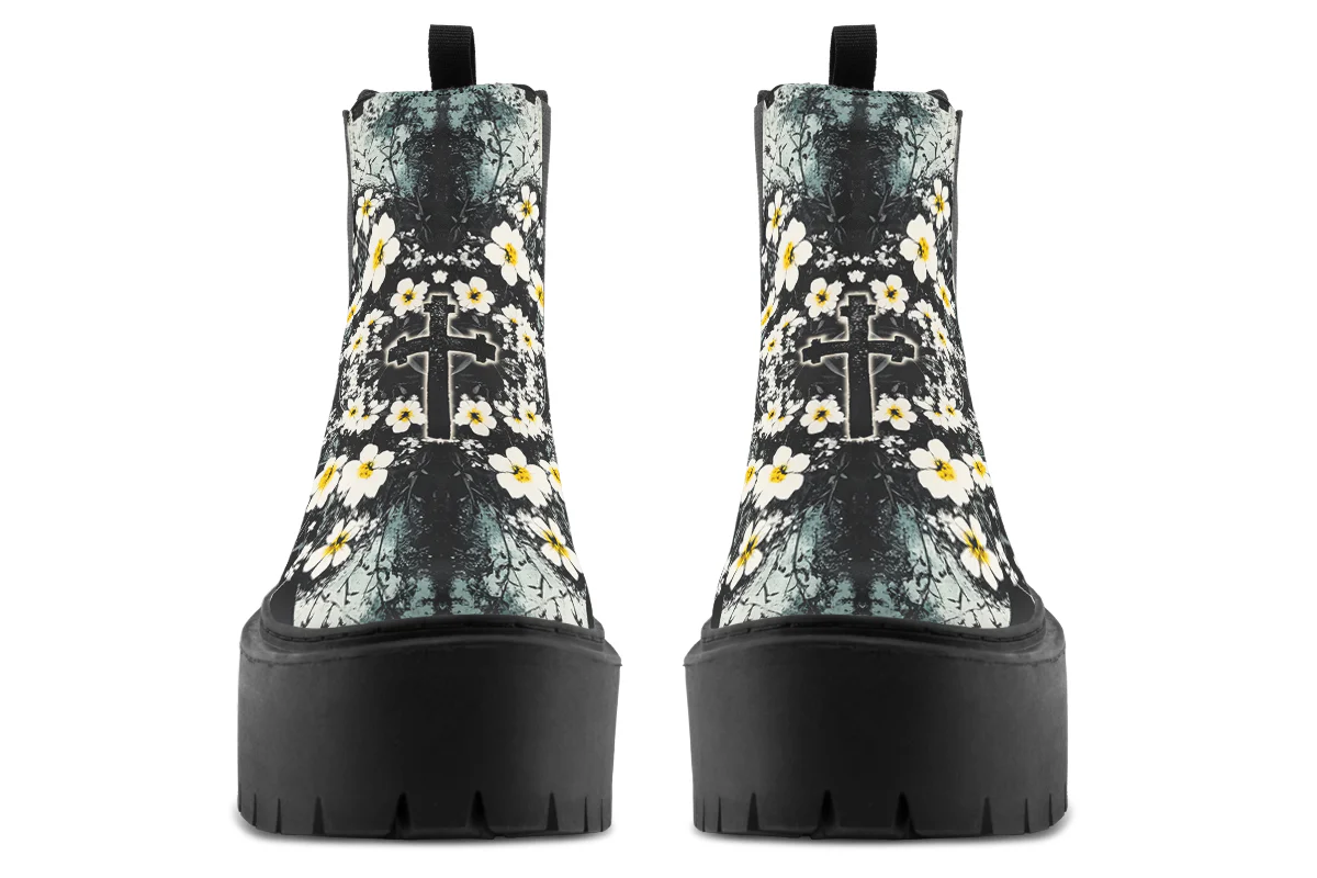 Mourning Petals Platform Chelsea Boots - Image 7