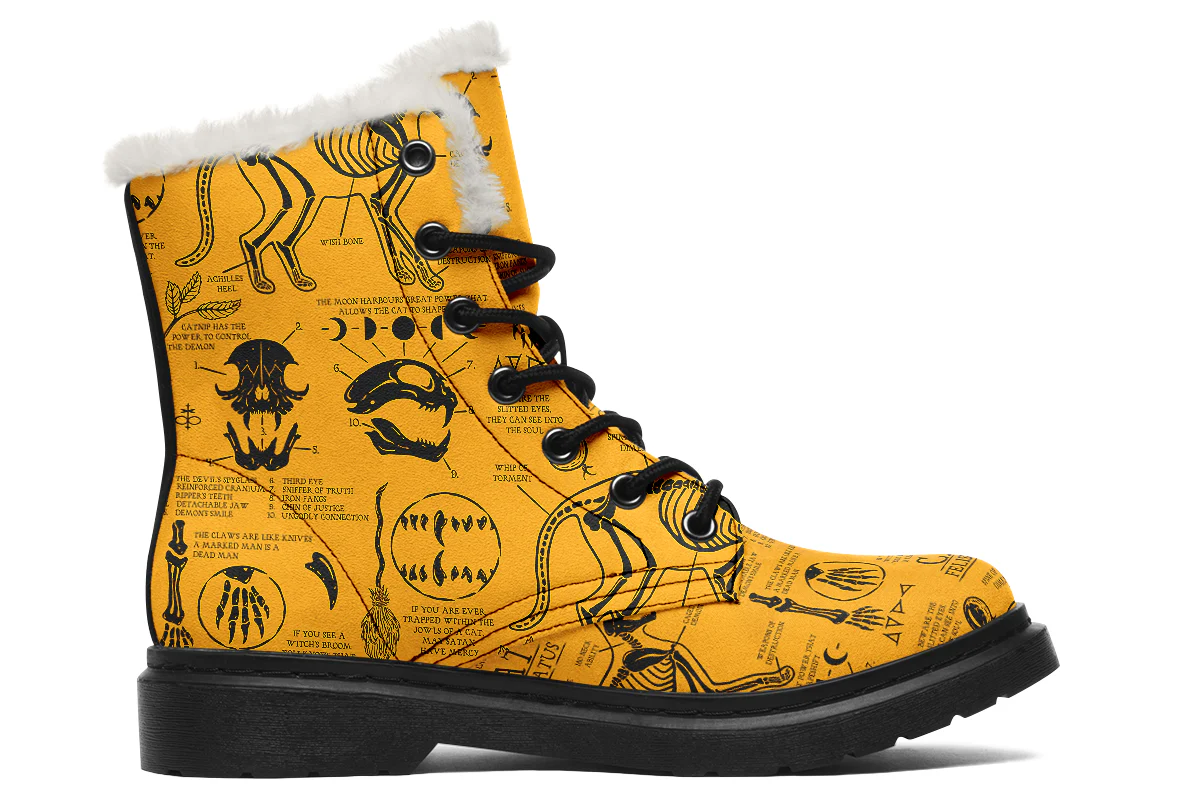Mustard Cat Study Winter Boots - Image 2