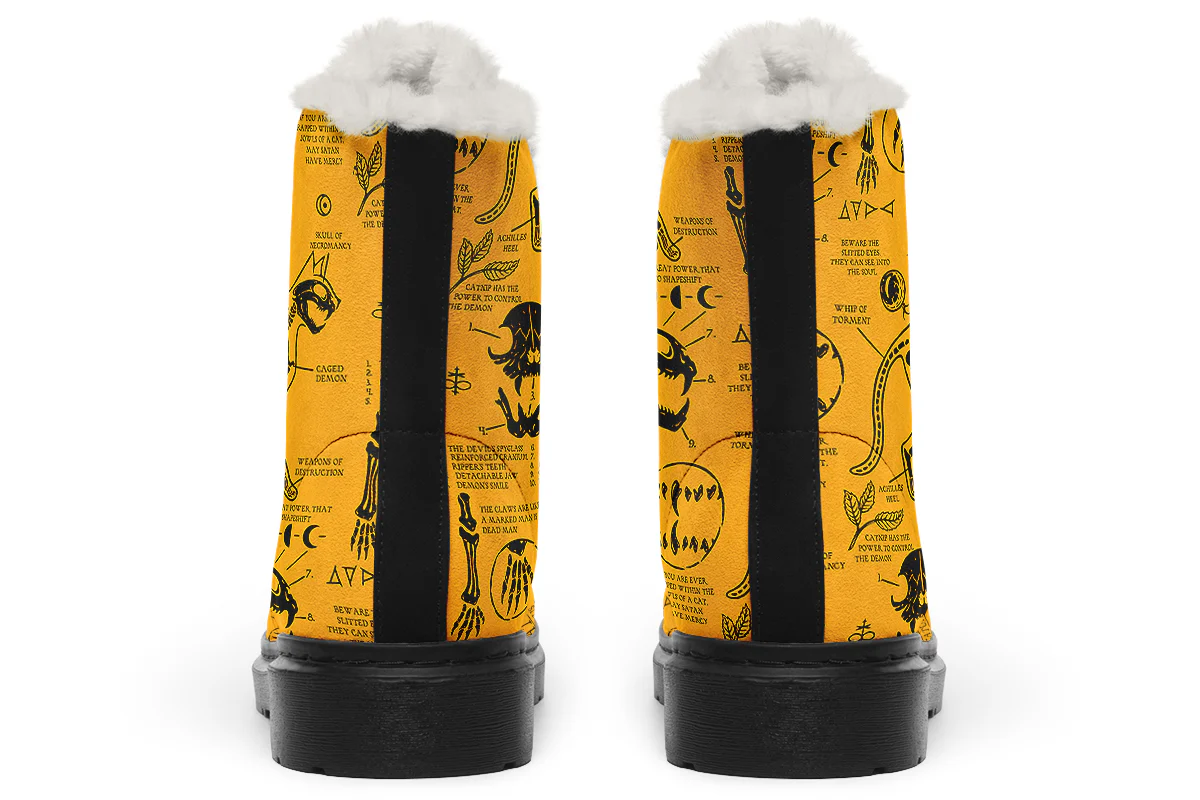 Mustard Cat Study Winter Boots - Image 4