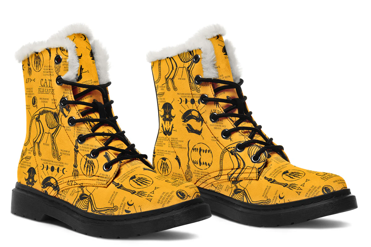 Mustard Cat Study Winter Boots - Image 6