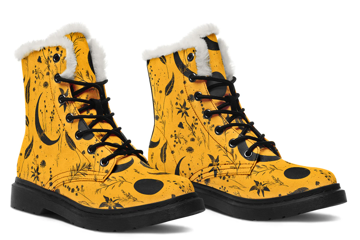 Mustard Moonlit Botanica Winter Boots - Image 6