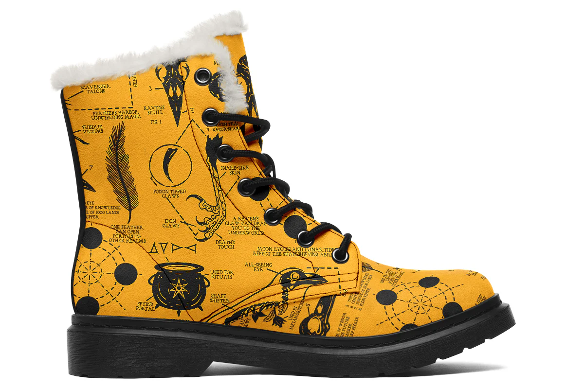 Mustard Raven Study Winter Boots - Image 2