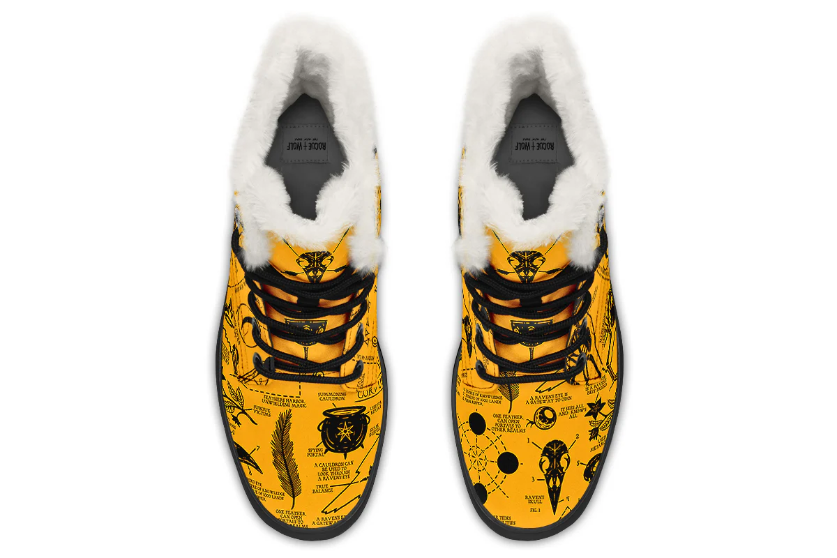 Mustard Raven Study Winter Boots - Image 7
