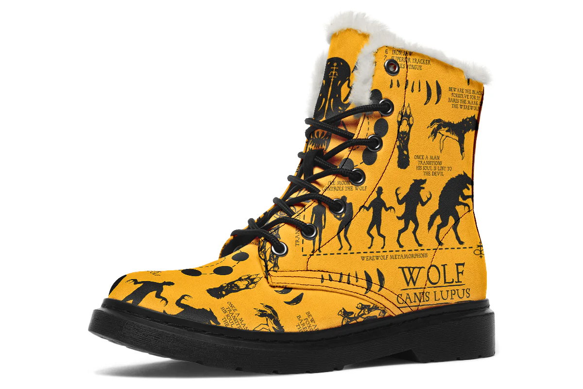 Mustard Wolf Study Winter Boots