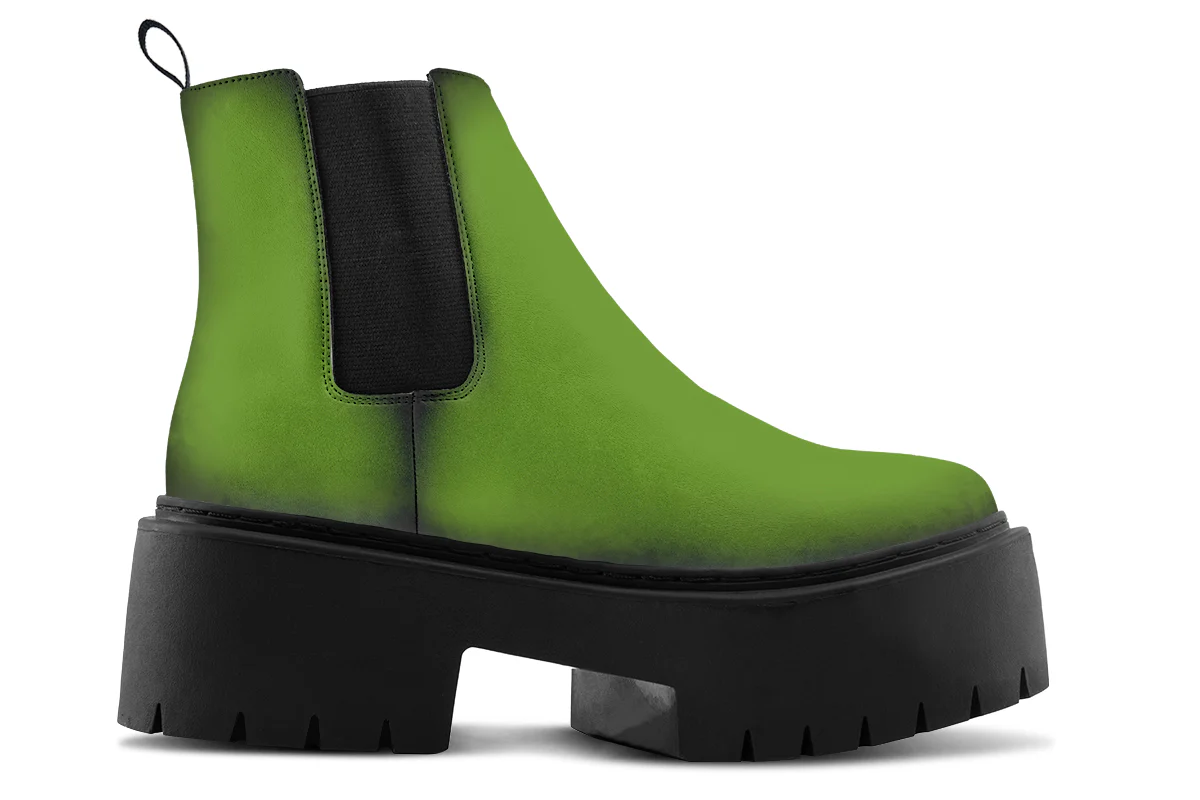 Mystic Moss Platform Chelsea Boots - Image 2