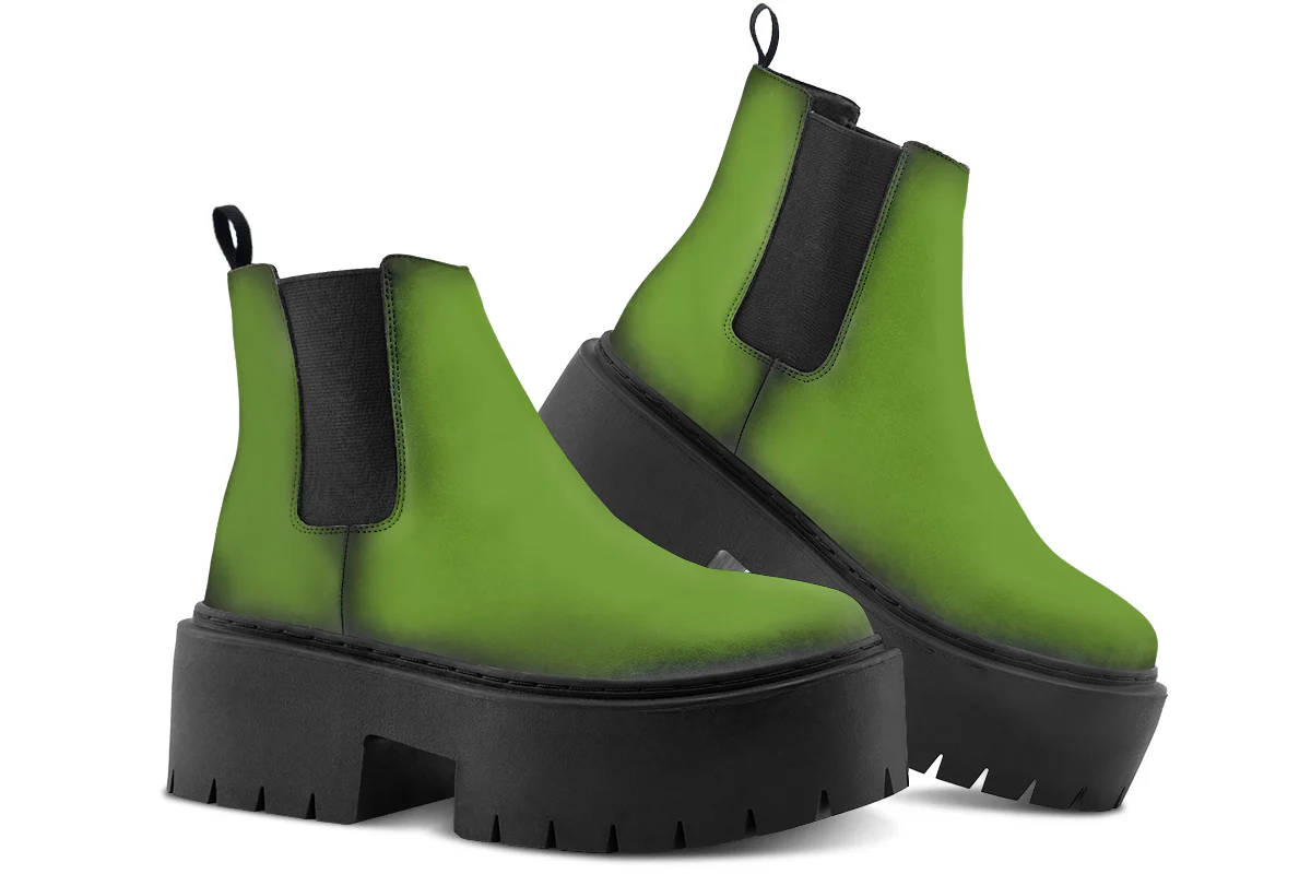 Mystic Moss Platform Chelsea Boots - Image 4