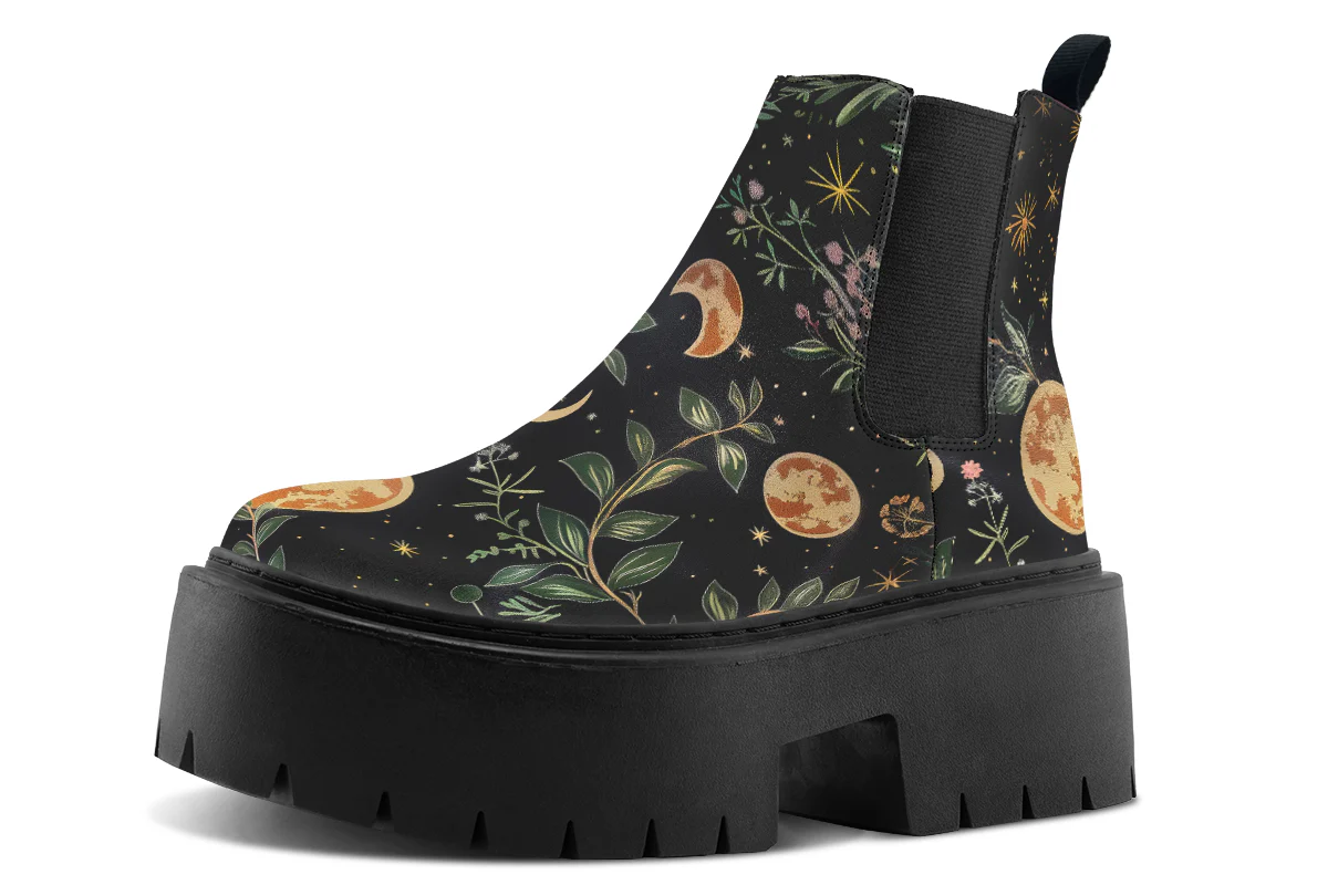 Night Blossom Platform Chelsea Boots - Image 3