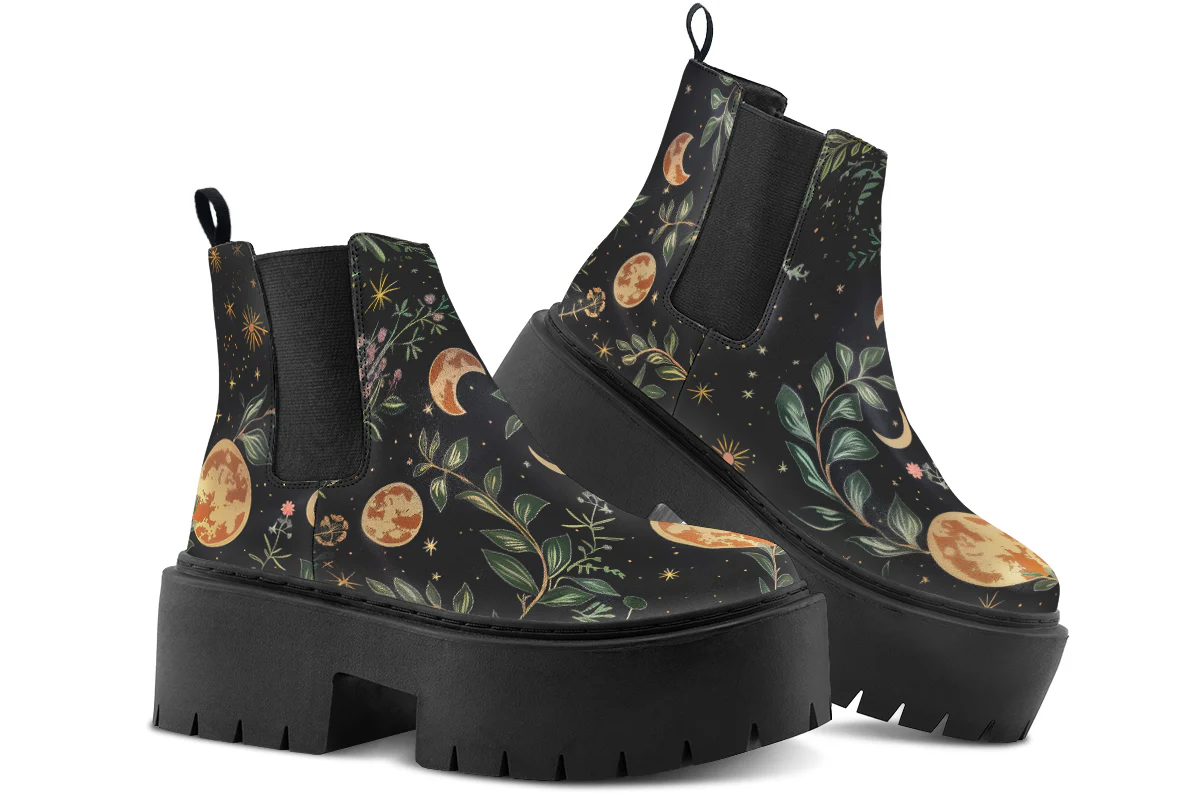 Night Blossom Platform Chelsea Boots - Image 4