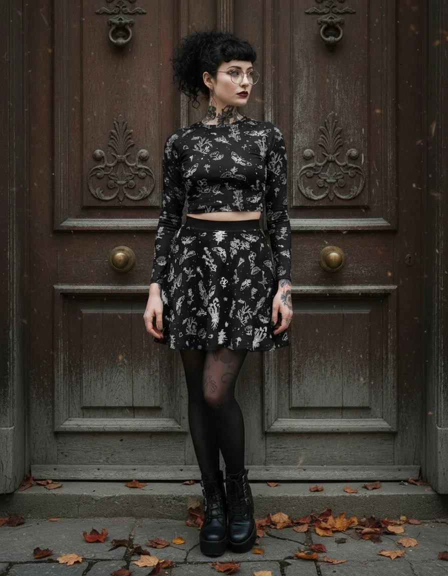 Nightshade Long Sleeve Crop Top - Image 4