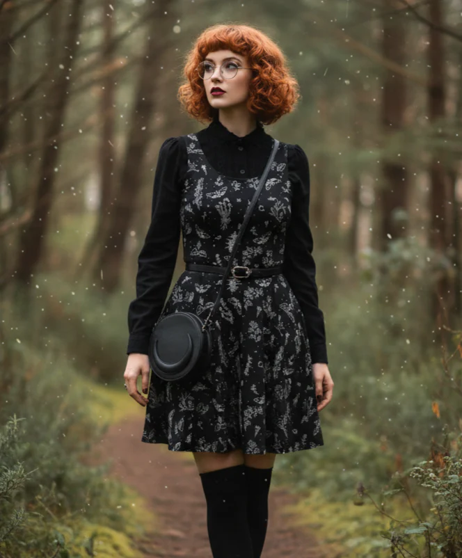 Nightshade Skater Dress - Image 7