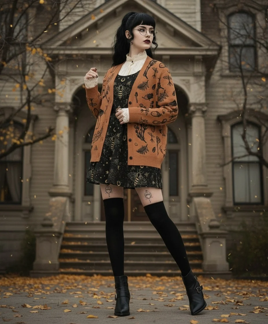 Ochre Herbology Knitted Cardigan - Image 3