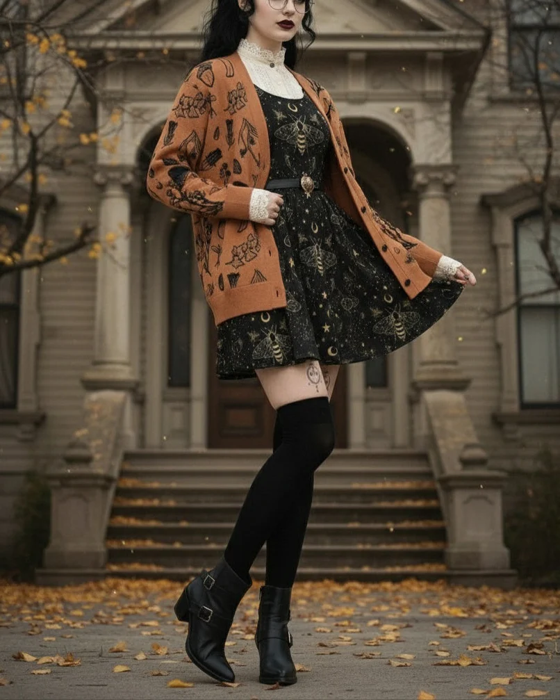 Ochre Herbology Knitted Cardigan - Image 4