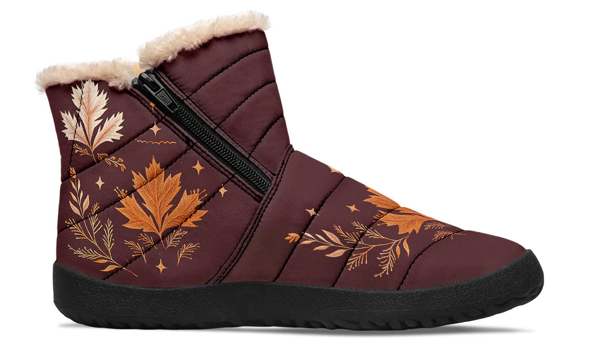 Oxblood Autumnalis Comfy Winter Boots - Image 3