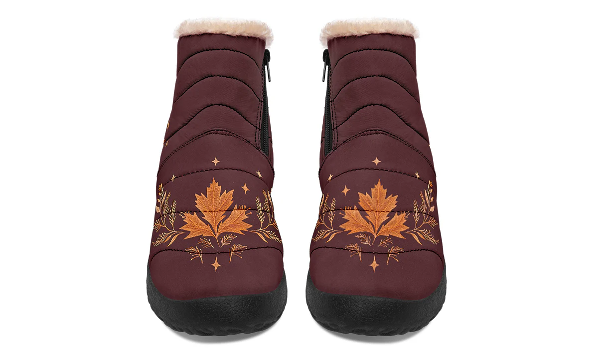 Oxblood Autumnalis Comfy Winter Boots - Image 4