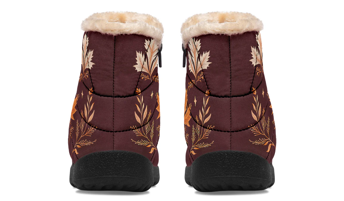 Oxblood Autumnalis Comfy Winter Boots - Image 5