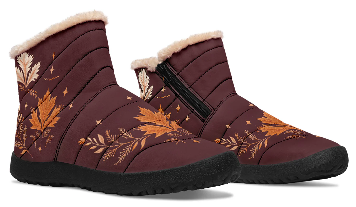 Oxblood Autumnalis Comfy Winter Boots - Image 7