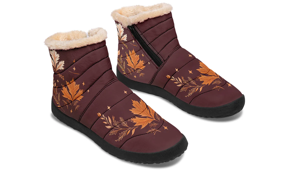 Oxblood Autumnalis Comfy Winter Boots - Image 8