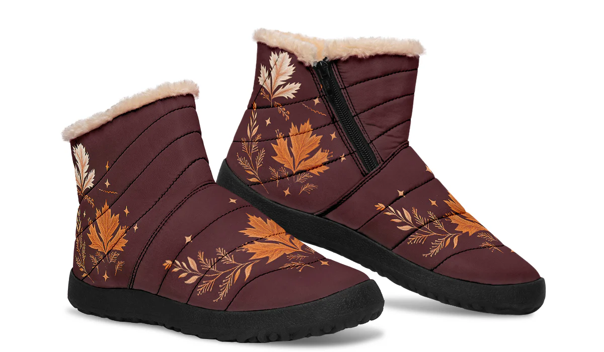 Oxblood Autumnalis Comfy Winter Boots - Image 9