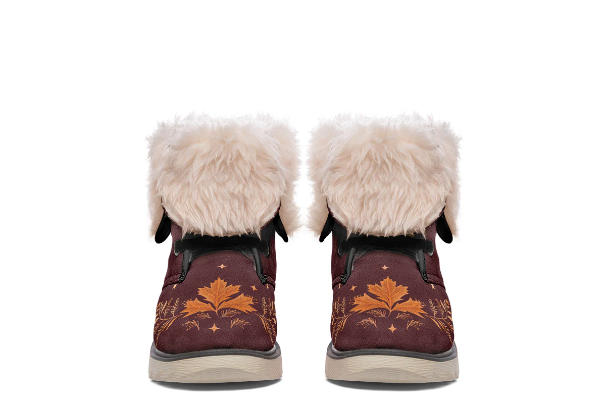Oxblood Autumnalis Fold Over Winter Boots - Image 12