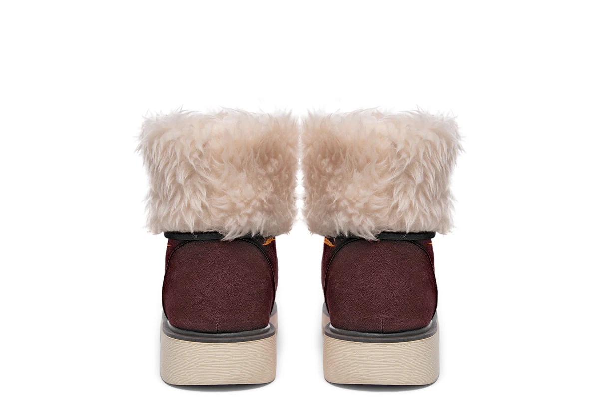 Oxblood Autumnalis Fold Over Winter Boots - Image 13