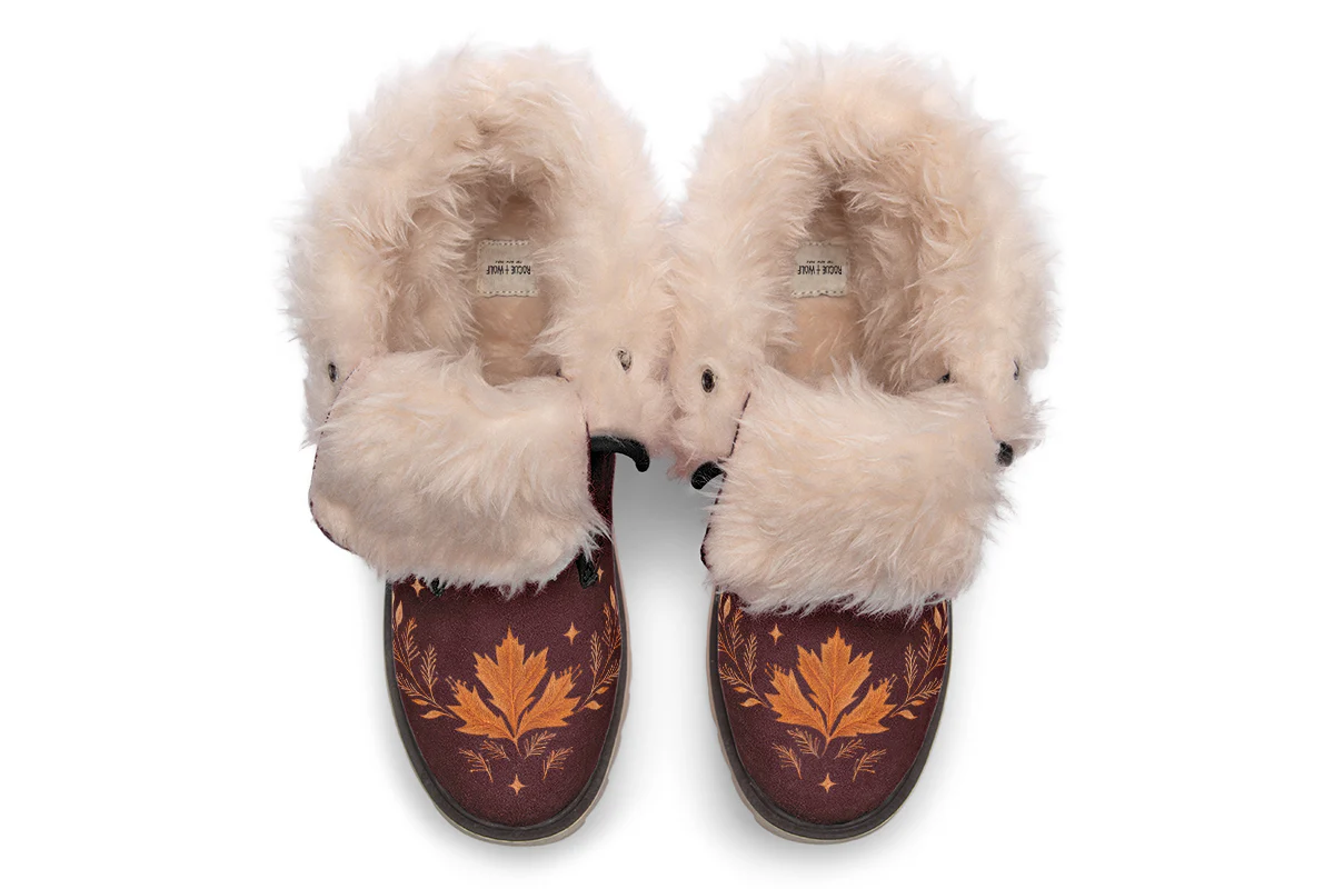 Oxblood Autumnalis Fold Over Winter Boots - Image 14