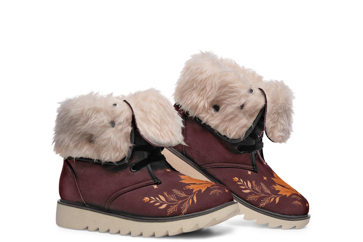 Oxblood Autumnalis Fold Over Winter Boots - Image 15