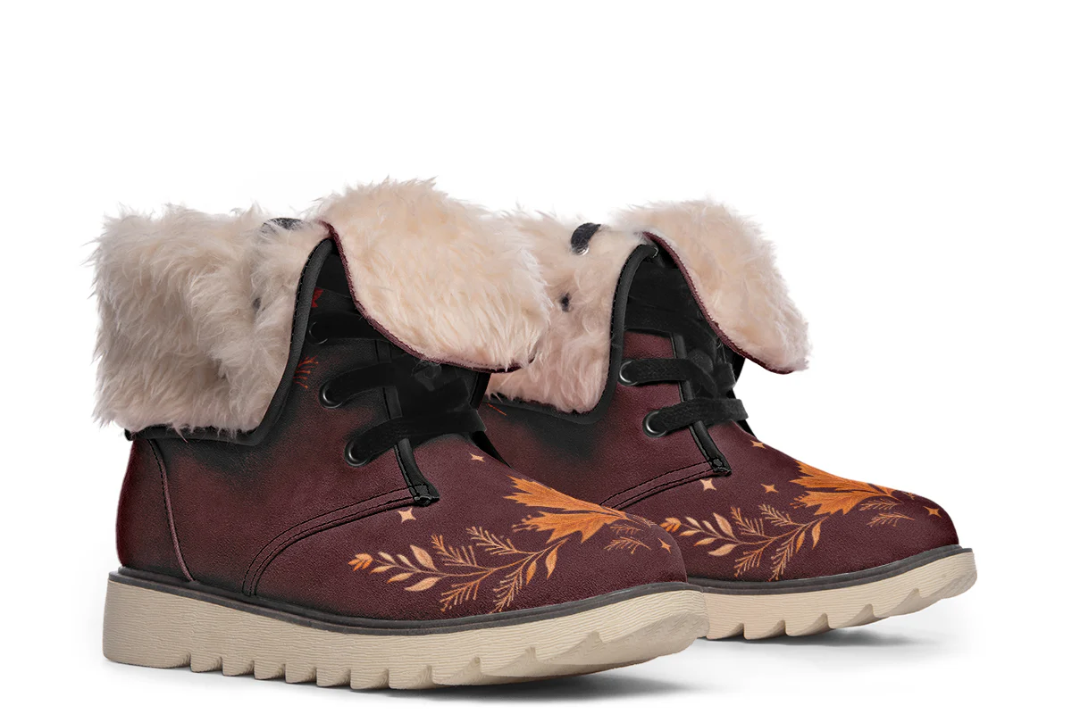 Oxblood Autumnalis Fold Over Winter Boots - Image 16