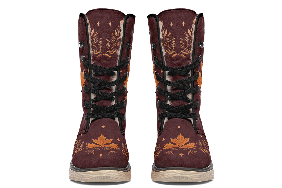 Oxblood Autumnalis Fold Over Winter Boots - Image 4