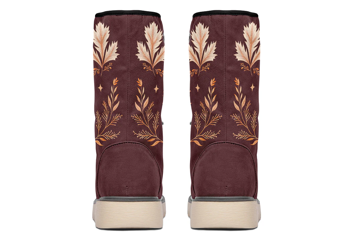 Oxblood Autumnalis Fold Over Winter Boots - Image 5