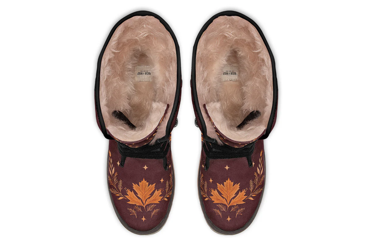 Oxblood Autumnalis Fold Over Winter Boots - Image 6