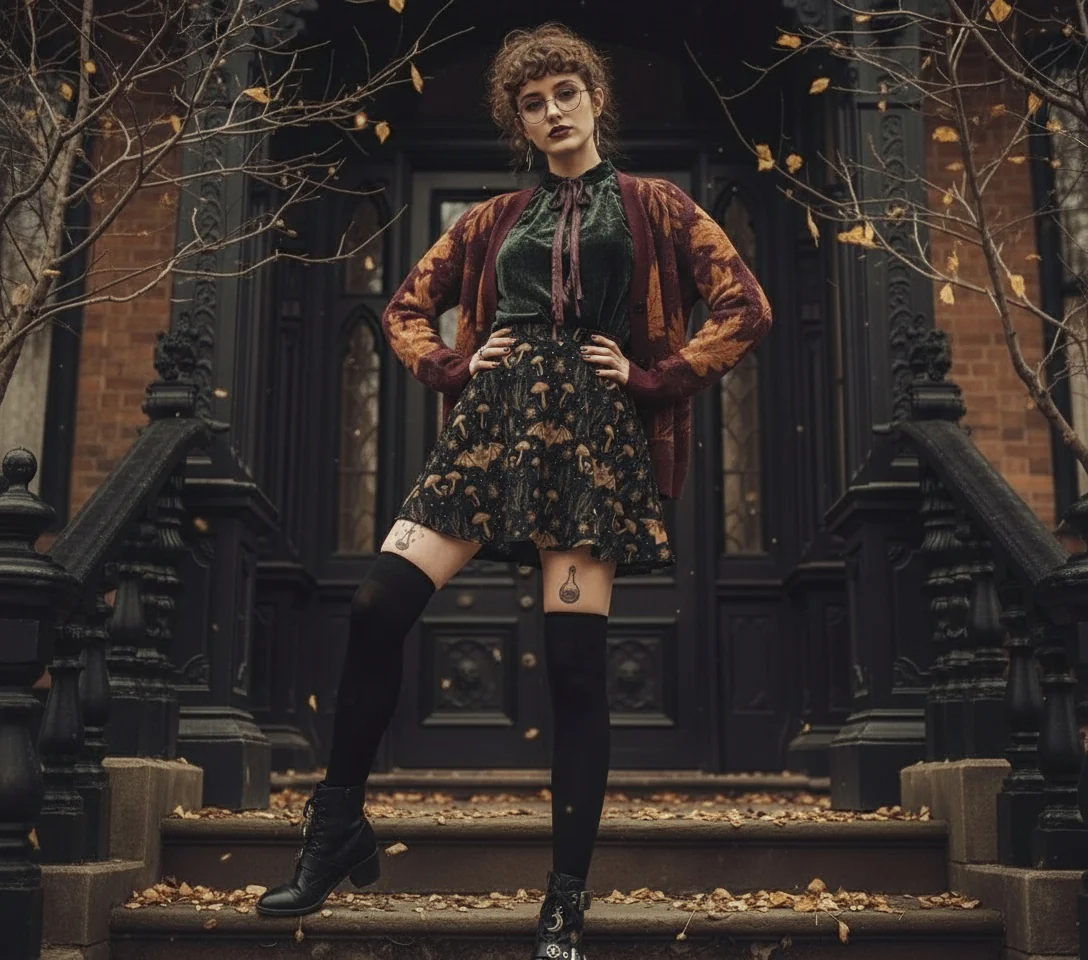 Oxblood Autumnalis Knitted Cardigan - Image 3