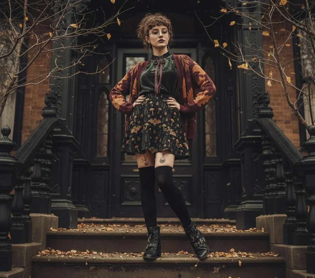Oxblood Autumnalis Knitted Cardigan - Image 5