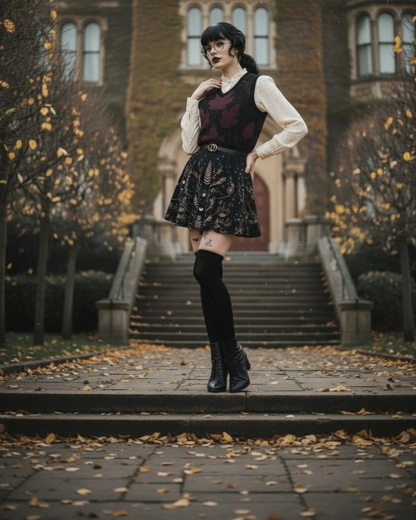 Oxblood Autumnalis Knitted Vest - Image 3