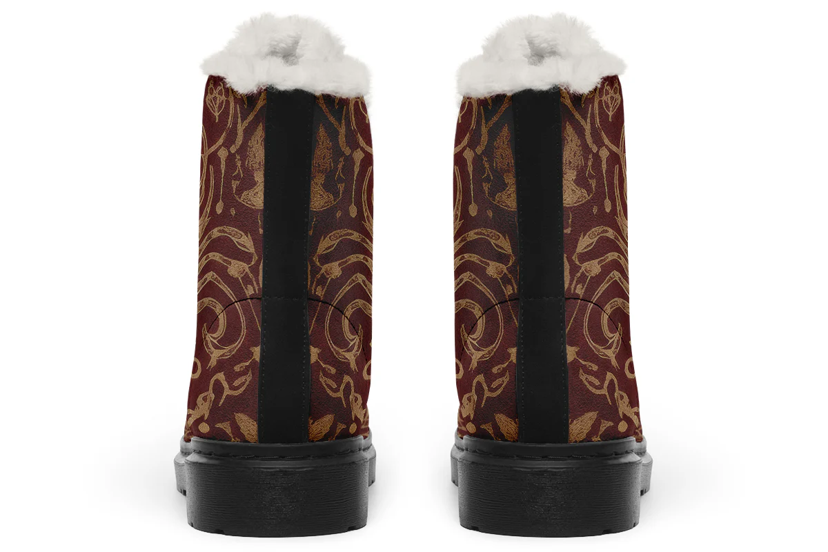 Oxblood Scorpion Sigil Winter Boots - Image 4